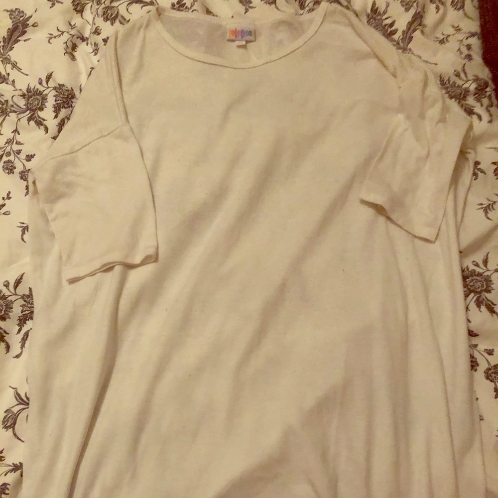 LULAROE WHITE IRMA XS